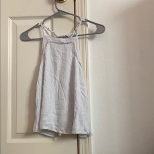White halter tank top